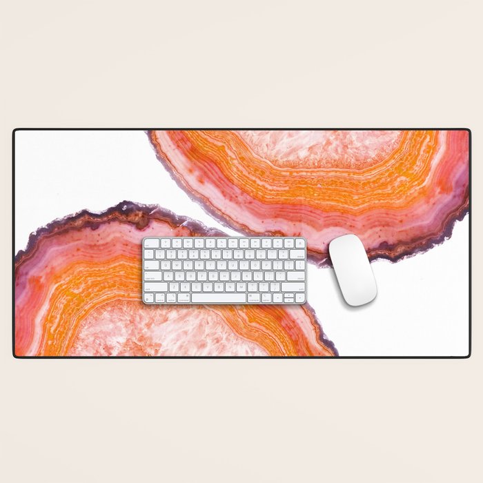 Carnelian Agate Slices Desk Mat Gallery Image 1