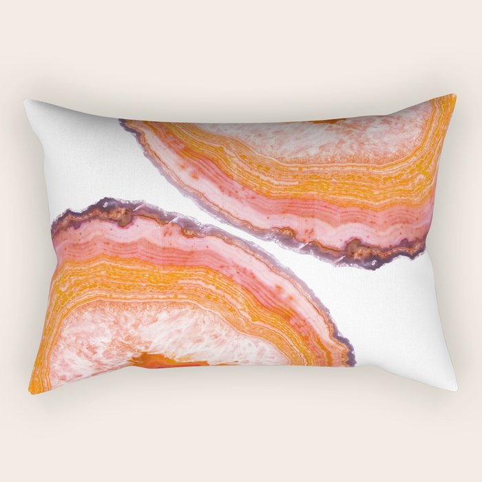 Carnelian Agate Slices Rectangular Pillow Gallery Image 2