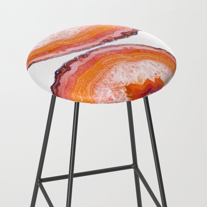 Carnelian Agate Slices Stool Gallery Image 2