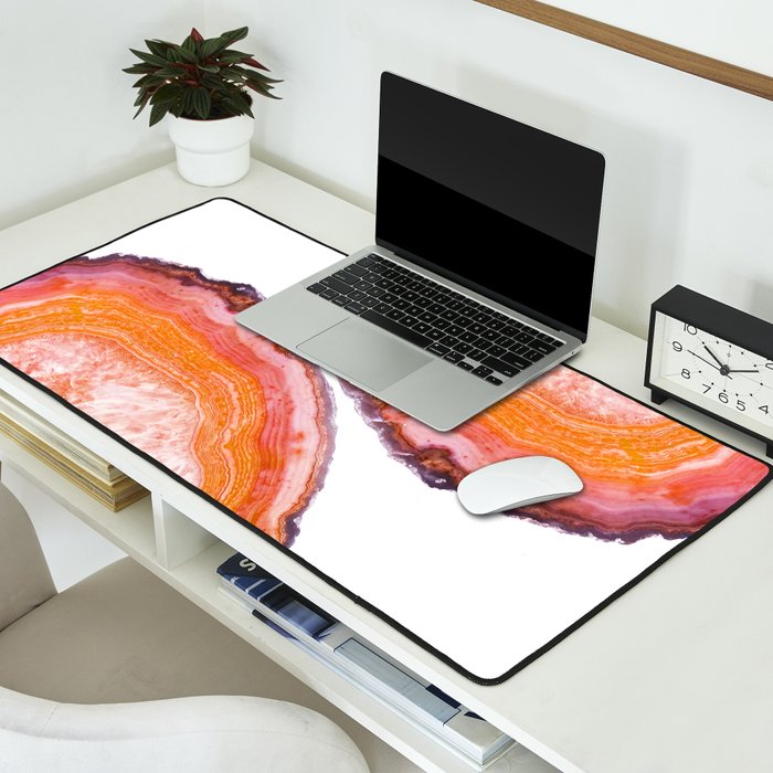 Carnelian Agate Slices Desk Mat Gallery Image 2