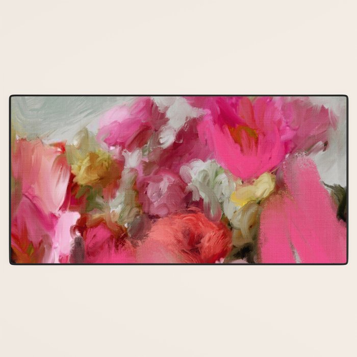 Bouquet floral abstract art Desk Mat Gallery Image 3