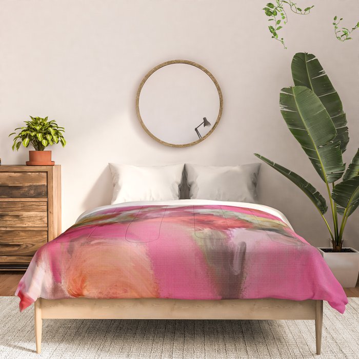 Bouquet floral abstract art Comforter Gallery Image 3