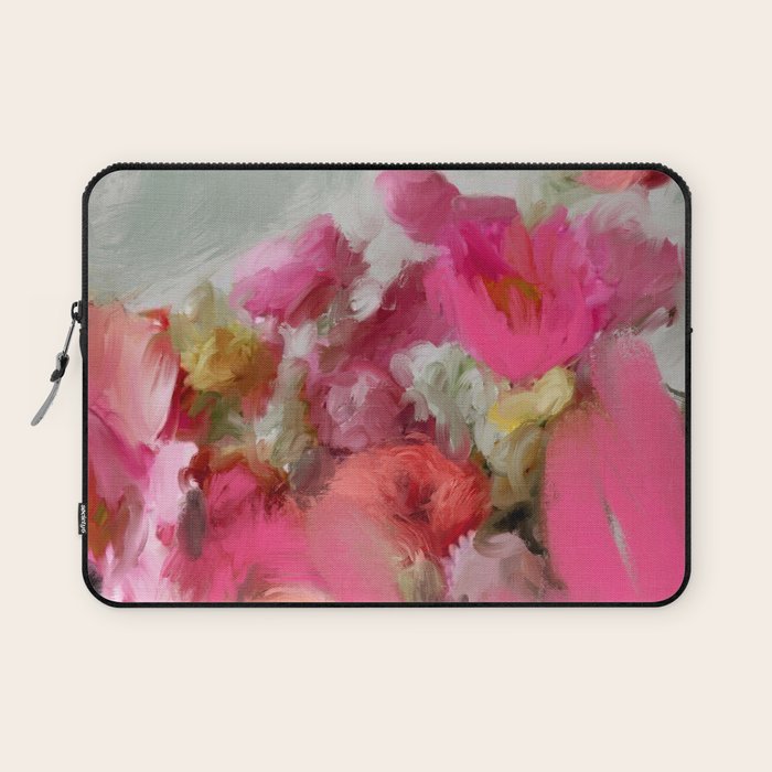 Bouquet floral abstract art Laptop Sleeve Gallery Image 1