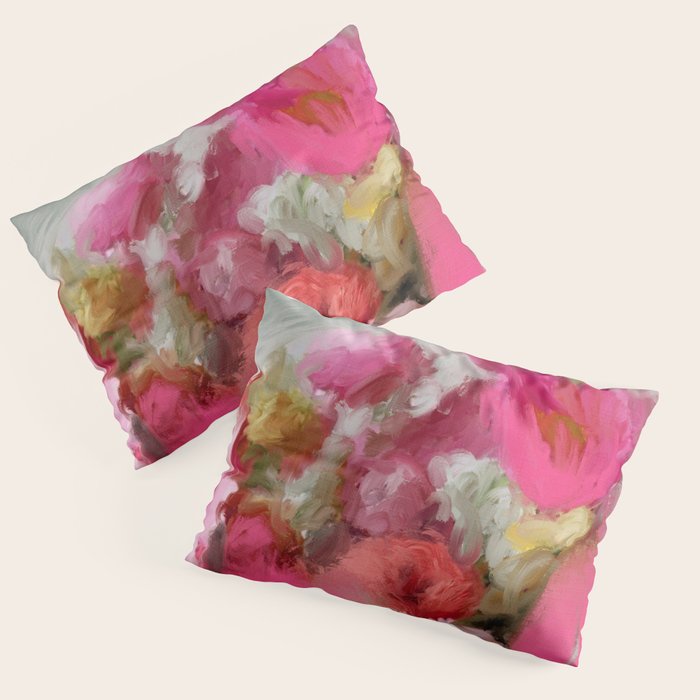 Bouquet floral abstract art Pillow Sham Gallery Image 3