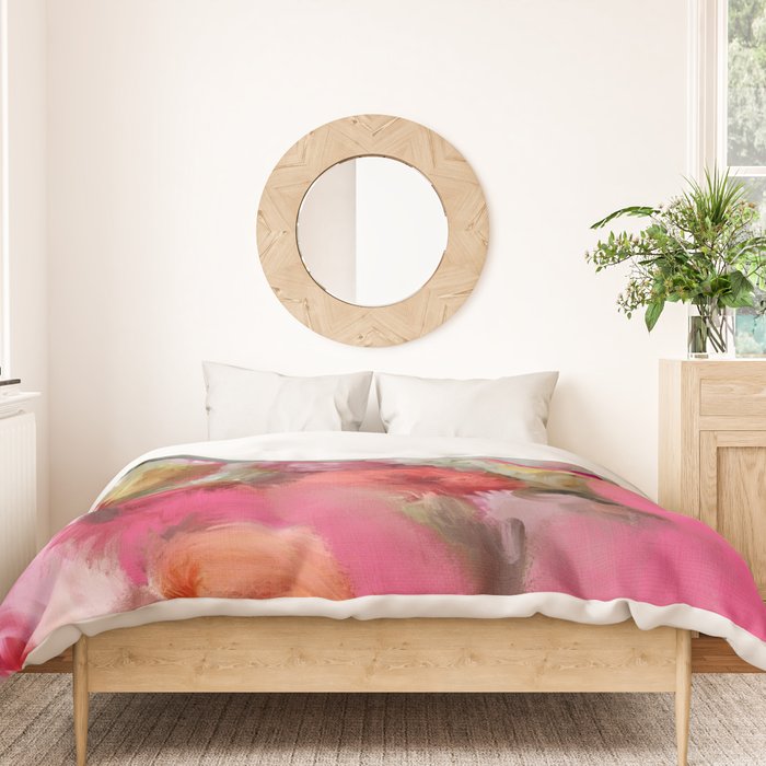 Bouquet floral abstract art Duvet Cover Gallery Image 3