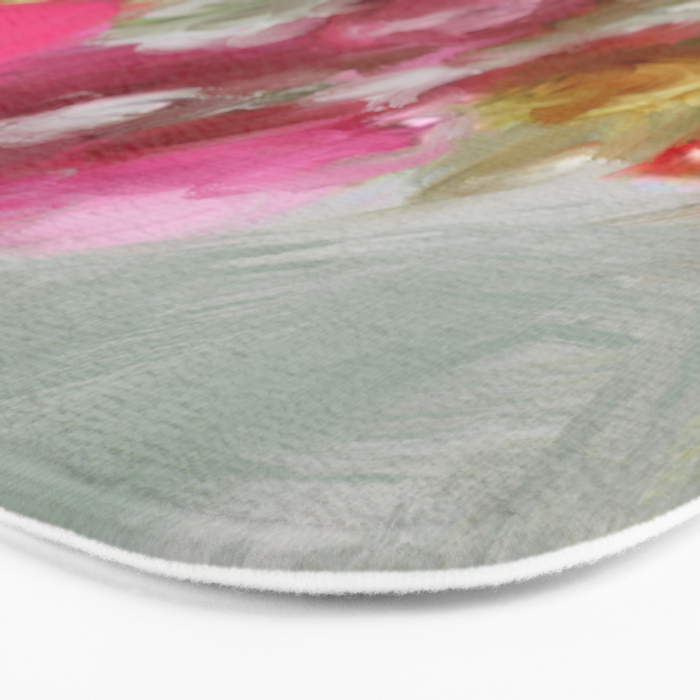 Bouquet floral abstract art Bath Mat Gallery Image 3