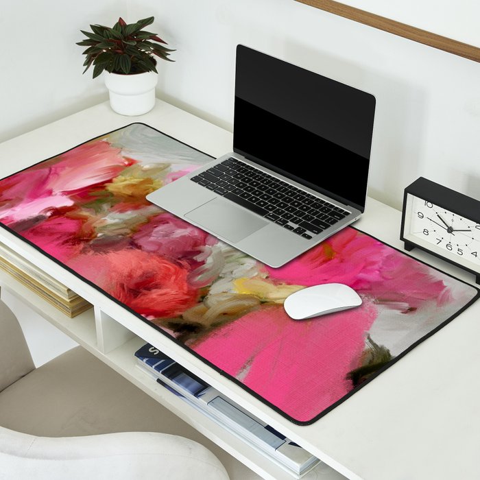 Bouquet floral abstract art Desk Mat Gallery Image 2
