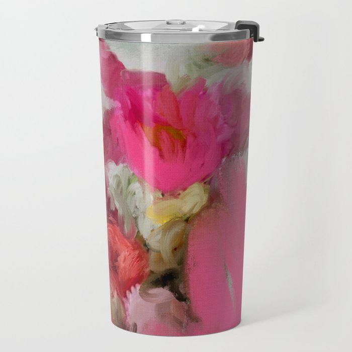 Bouquet floral abstract art Travel Mug Gallery Image 2