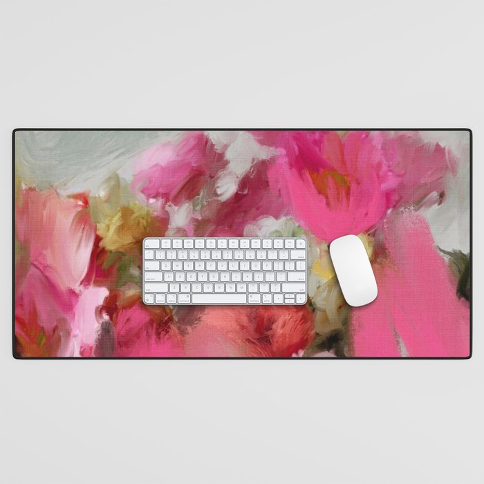 Bouquet floral abstract art Desk Mat Gallery Image 1