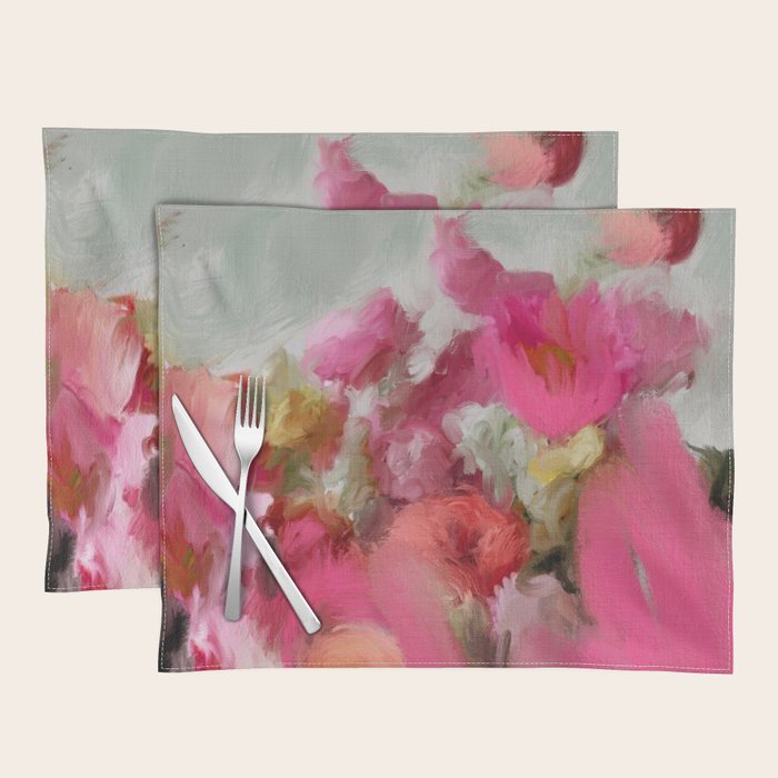 Bouquet floral abstract art Placemat Gallery Image 1