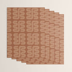 Geometric Lines in Terracotta and Beige 76 (Mid century Midern Rainbow Abstract) Wrapping Paper Gallery Image 3