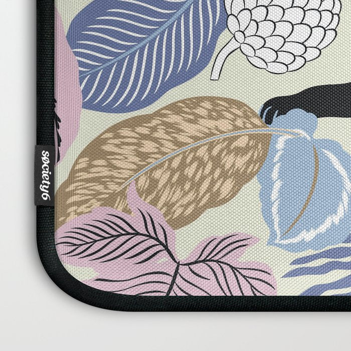 tropical seamless pattern with black leopards Laptop Sleeve Gallery Image 3