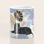 tropical seamless pattern with black leopards Coffee Mug Gallery Image 4