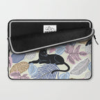 tropical seamless pattern with black leopards Laptop Sleeve Gallery Image 2
