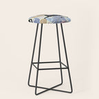 tropical seamless pattern with black leopards Stool Gallery Image 1