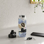 tropical seamless pattern with black leopards Water Bottle Gallery Image 4