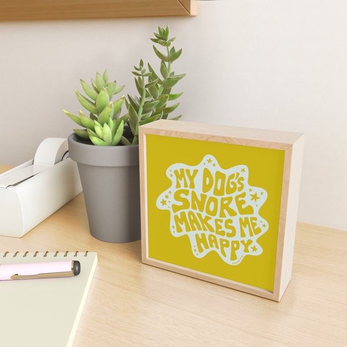 My Dogs Snore Makes Me Happy in Green Mini Art Print Gallery Image 2