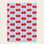 Y2K Cherries - Blue Pattern Large Notebook Gallery Image 4