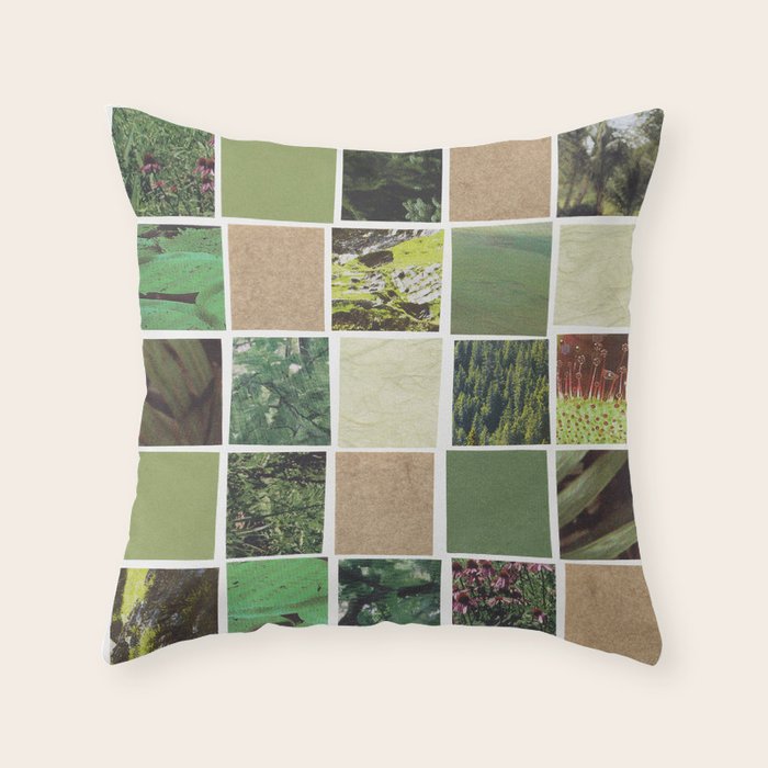Abstract Paper Collage #2 Throw Pillow Gallery Image 1