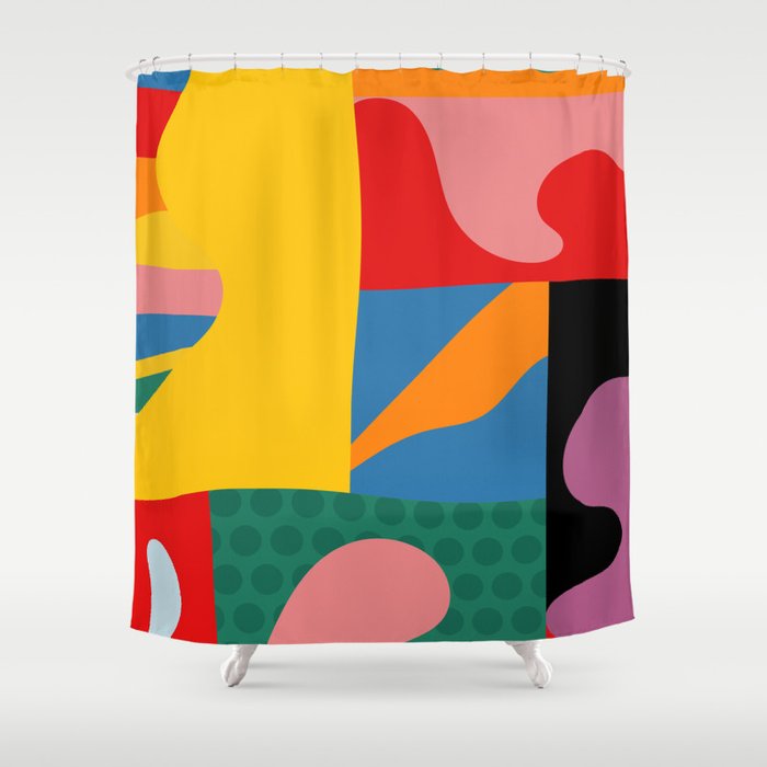 bold abstraction minimal 2 Shower Curtain Gallery Image 1