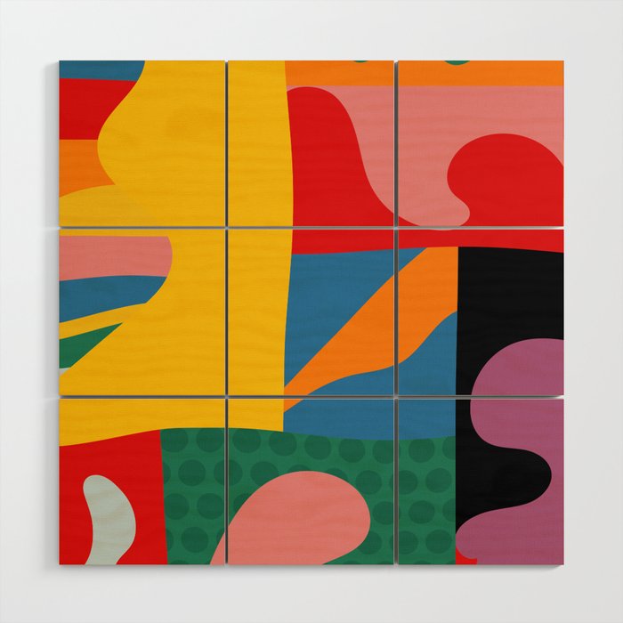 bold abstraction minimal 2 Wood Wall Art Gallery Image 1