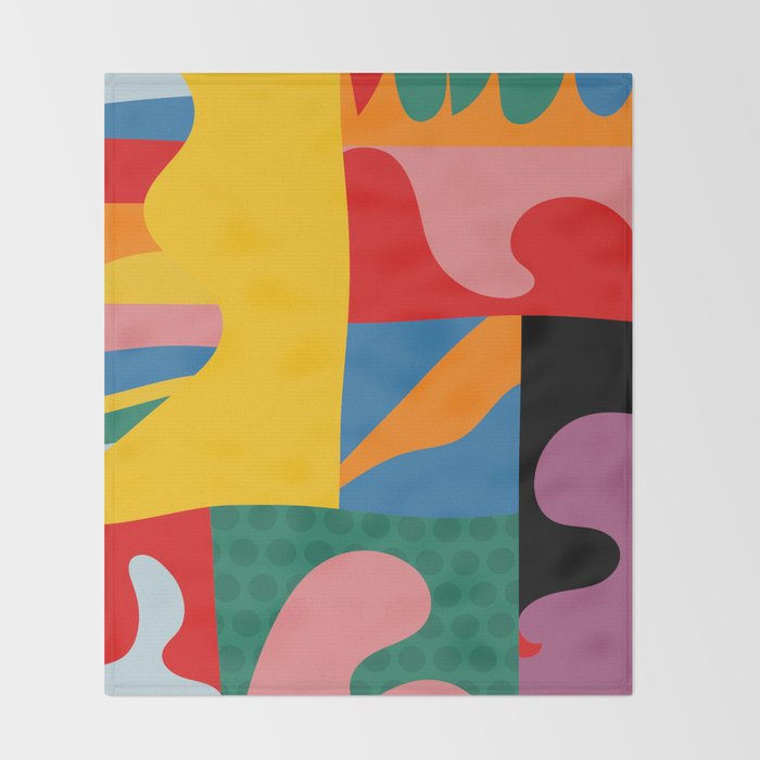 bold abstraction minimal 2 Throw Blanket Gallery Image 2