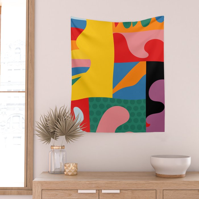 bold abstraction minimal 2 Wall Tapestry Gallery Image 2
