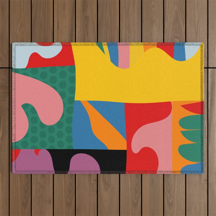 bold abstraction minimal 2 Outdoor Rug Gallery Image 1
