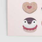 Cookie & cream & penguin - pink pattern Poster Gallery Image 3