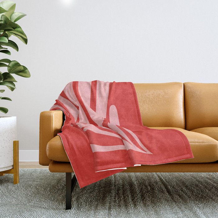 Coral Leaf: Paper Cutouts Matisse Edition Throw Blanket Gallery Image 1