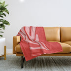 Coral Leaf: Paper Cutouts Matisse Edition Throw Blanket Gallery Image 1