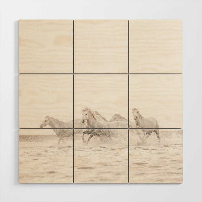 Wild Horses Wood Wall Art Gallery Image 1