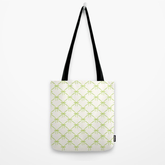 Bows & Ribbons Pattern V Green Tote Bag Gallery Image 2