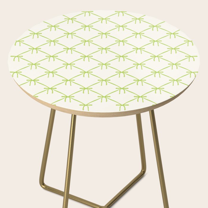 Bows & Ribbons Pattern V Green Side Table Gallery Image 2
