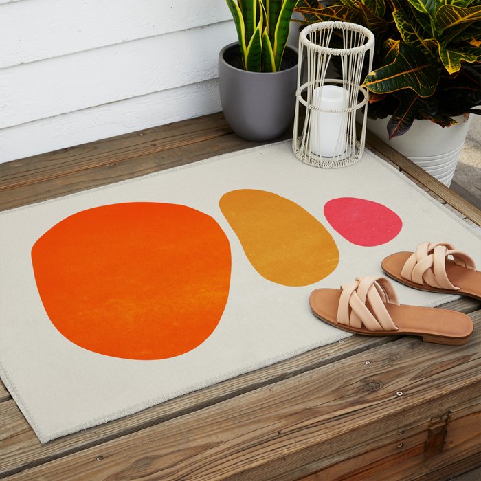 Pebbles: Mid Century Abstraction Outdoor Rug Gallery Image 2