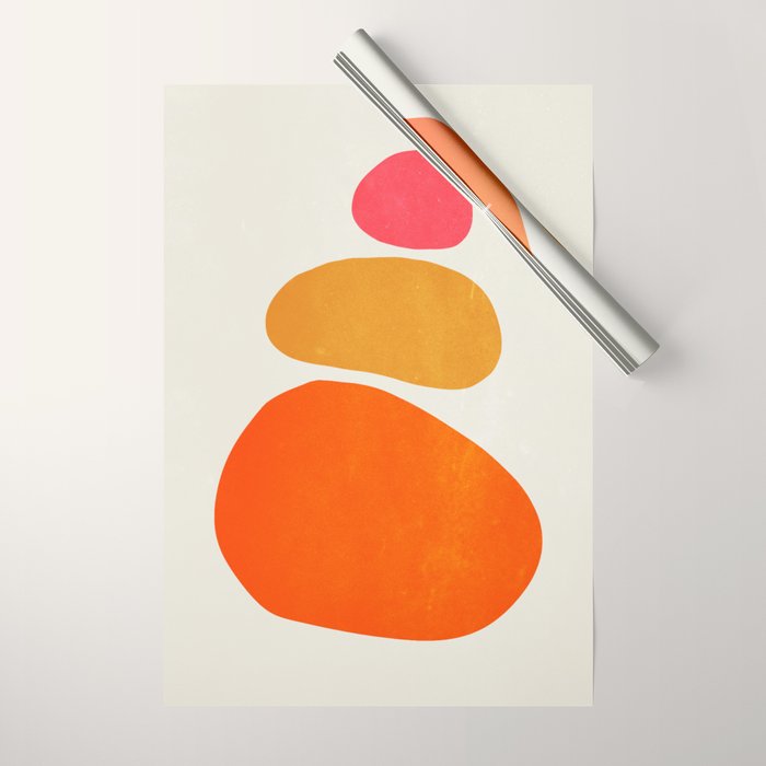 Pebbles: Mid Century Abstraction Wrapping Paper Gallery Image 1