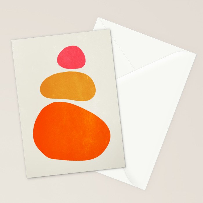 Pebbles: Mid Century Abstraction Stationery Card Gallery Image 2