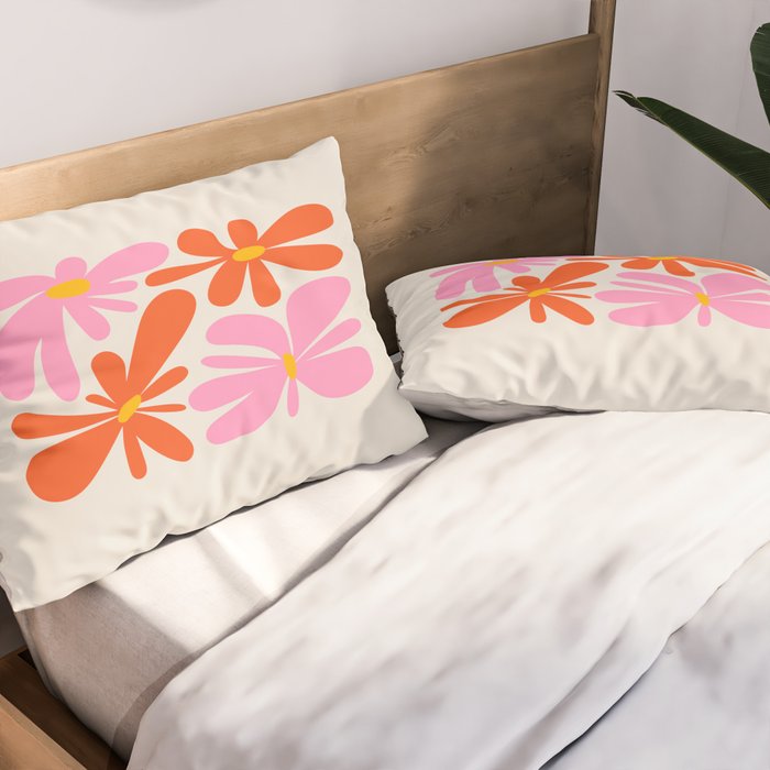 Bloom: Peach Matisse Color Series 04 Pillow Sham Gallery Image 2