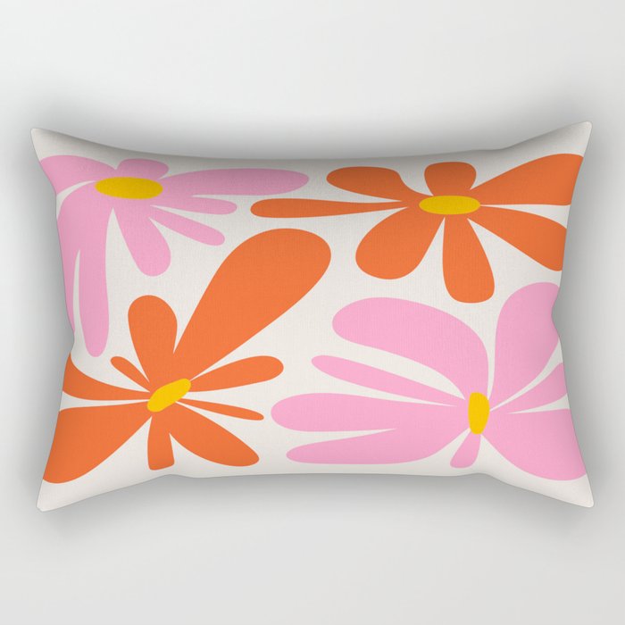 Bloom: Peach Matisse Color Series 04 Rectangular Pillow Gallery Image 1