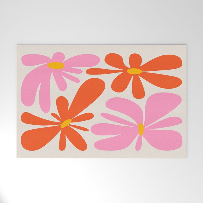 Bloom: Peach Matisse Color Series 04 Welcome Mat Gallery Image 1