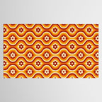 70s Groovy Daisy Ovals Pattern Tablecloth Gallery Image 2