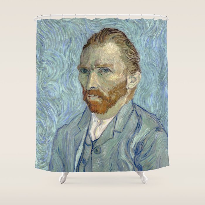 Van Gogh Self Portrait Shower Curtain Gallery Image 1