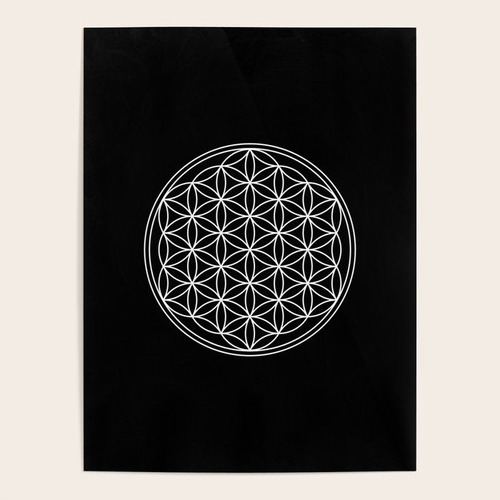 Flower of life on black Poster Gallery Image 4