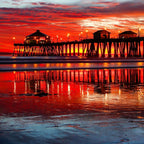 Sunset At The Huntington Beach Pier  Coffee Mug Gallery Image 2