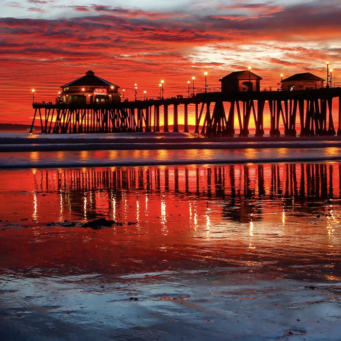 Sunset At The Huntington Beach Pier  Coffee Mug Gallery Image 2