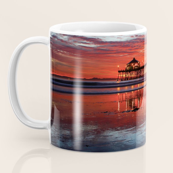 Sunset At The Huntington Beach Pier  Coffee Mug Gallery Image 3