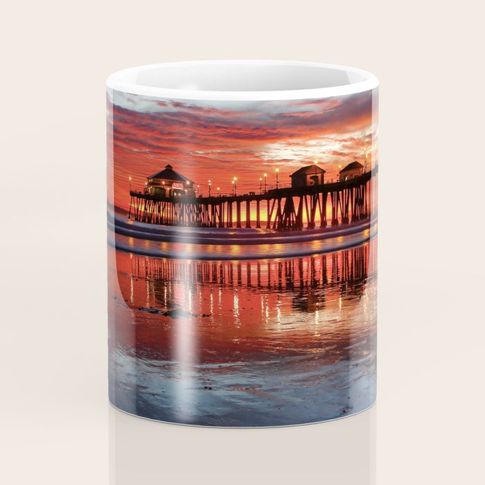 Sunset At The Huntington Beach Pier  Coffee Mug Gallery Image 4