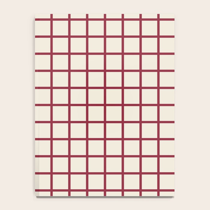 Red On Cream Grid Notebook Gallery Image 4