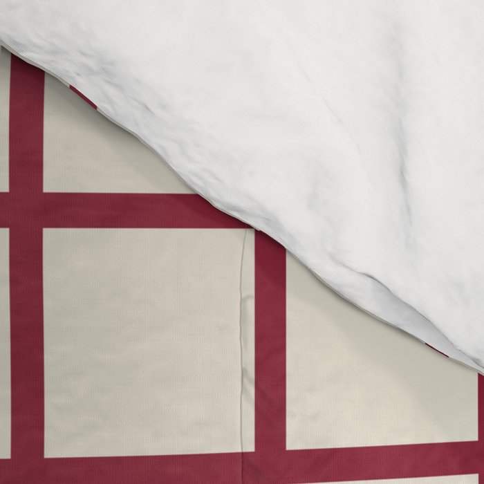 Red On Cream Grid Comforter Gallery Image 4