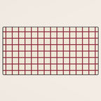 Red On Cream Grid Desk Mat Gallery Image 3